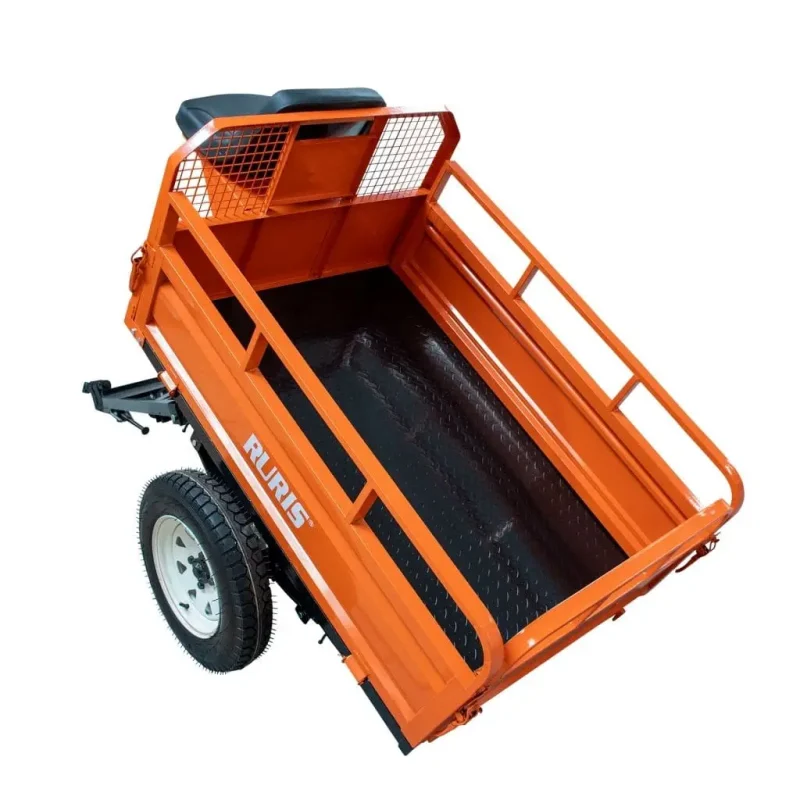 remorca-550s_11 Remorcă RURIS 550S pentru motosape RURIS, capacitate maximă 550 kg, basculare manuală, frânare mecanică cu pedală, roți 4.50-12, benă 1400x1000x450 mm