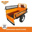 Remorcă RURIS 600S 4x4 pentru transport pe teren dificil, capacitate maximă 600 kg, tracțiune 4x4, punte rigidă cu diferențial