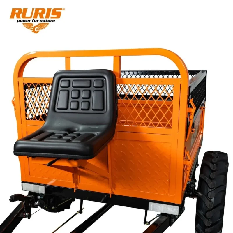 remorca-600s_09 Remorcă RURIS 600S 4x4 pentru transport pe teren dificil, capacitate maximă 600 kg, tracțiune 4x4, punte rigidă cu diferențial