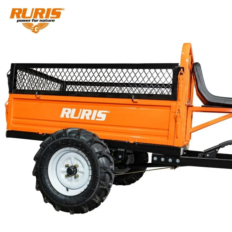 remorca-600s_10 Remorcă RURIS 600S 4x4 pentru transport pe teren dificil, capacitate maximă 600 kg, tracțiune 4x4, punte rigidă cu diferențial