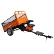 Remorcă RURIS 750S pentru motosape profesionale și semiprofesionale, capacitate maximă 750 kg, basculare manuală, frânare mecanică, benă 1600x1000x550 mm