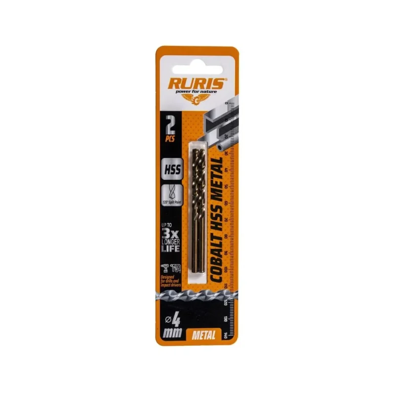Burghiu RURIS cobalt HSS metal 4.5 mm, pentru găurire în metal