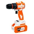 Mașină de găurit/înșurubat cu percuție pe acumulator RURIS RMX1360 Power Alfa UP, motor fără perii, acumulator și încărcător incluse