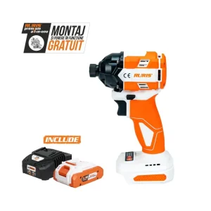 Mașină de înșurubat cu impact pe acumulator RURIS RMX2300 Power Alfa UP, motor fără perii, cuplu maxim 230 Nm